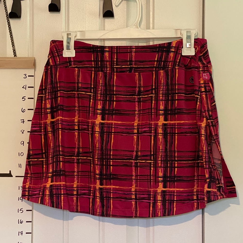 SkirtSports plaid with swim bottoms, skirt